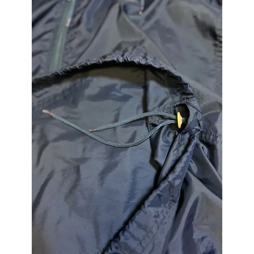 Vintage Jansport Windbreaker‎ 1/4 Zip Hooded Men's Size XL Blue 90s Lightweight